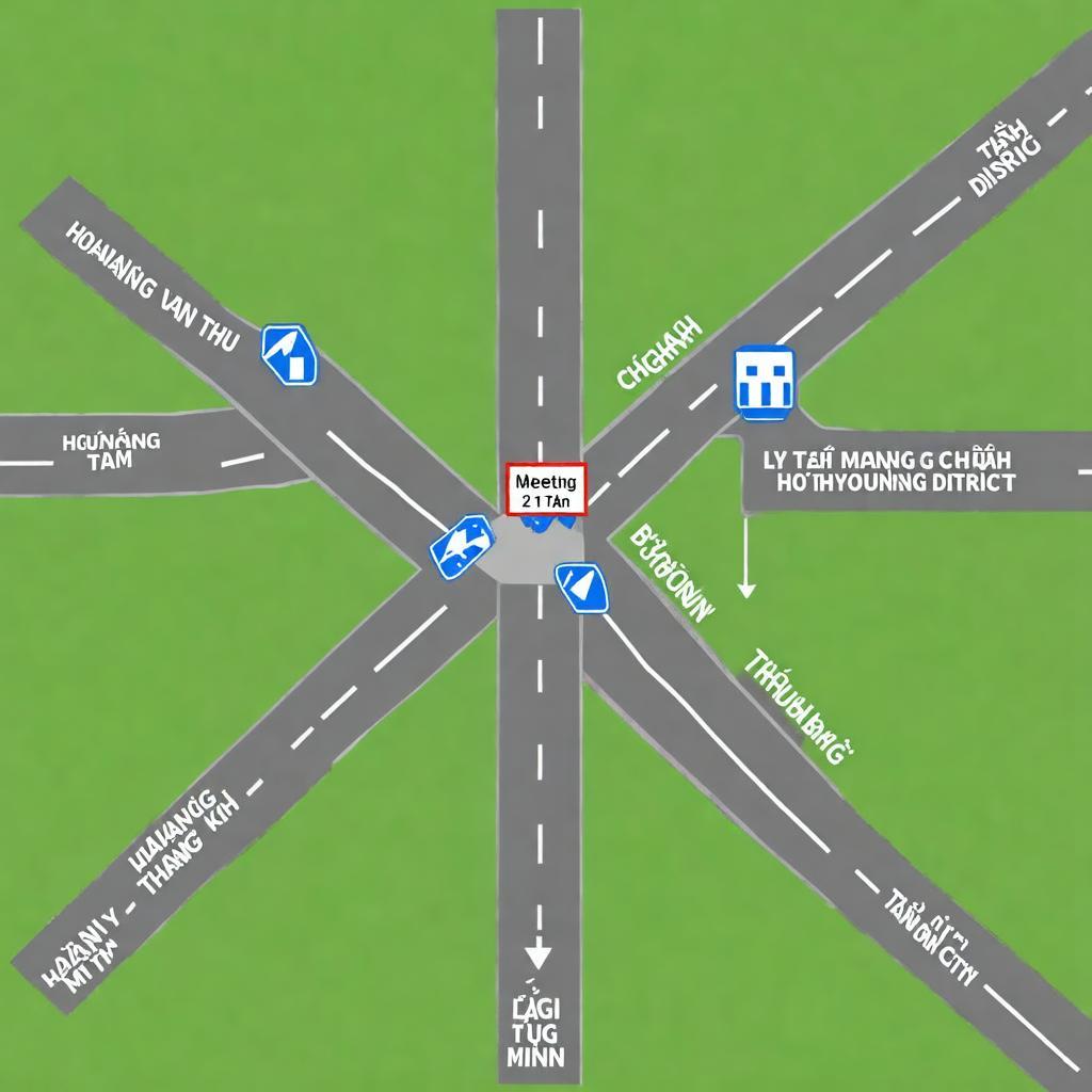 Bản đồ hoặc sơ đồ thể hiện vị trí Ngã tư Bảy Hiền và các tuyến đường giao nhau.